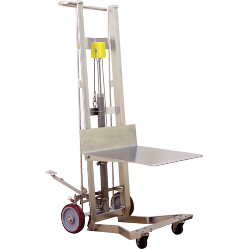 Hydraulic Platform Lift Stacker, Foot Pump Operated, 750 lbs. Capacity, 54" Max Lift Par Equipment