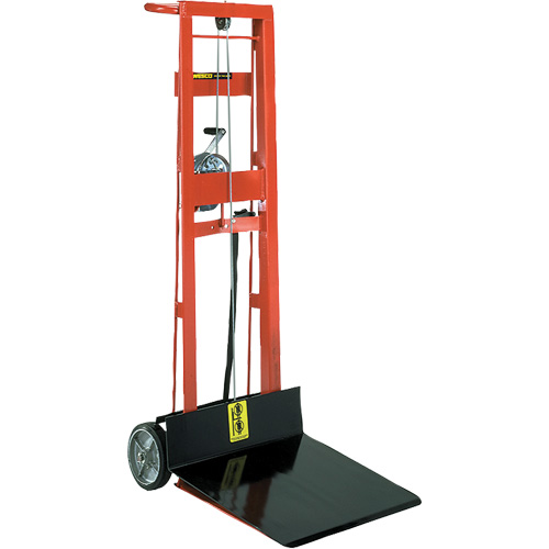 Platform Lift Stacker , Hand Winch Operated, 750 lbs. Capacity, 40" Max Lift Par Equipment