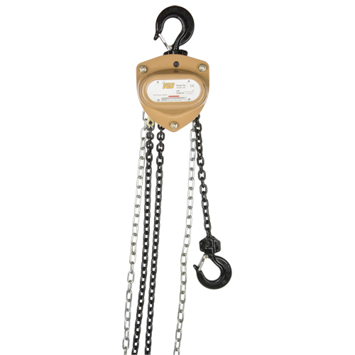 Heavy-Duty Gold Series Chain Hoist, 20' Lift, 2000 lbs. (1 tons) Capacity, Alloy Steel Chain Par Equipment