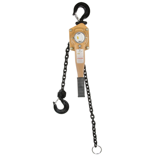 Heavy Duty Gold Series Lever Chain Hoist, 10' Lift, 12000 lbs. (6 tons) Capacity, Alloy Steel Chain Par Equipment