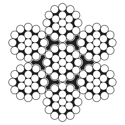 C&acirc;ble m&eacute;tallique, 250' (76,2 m) x 5/16", 9000 lb (4,5 tonnes), Acier inoxydable Par Equipment
