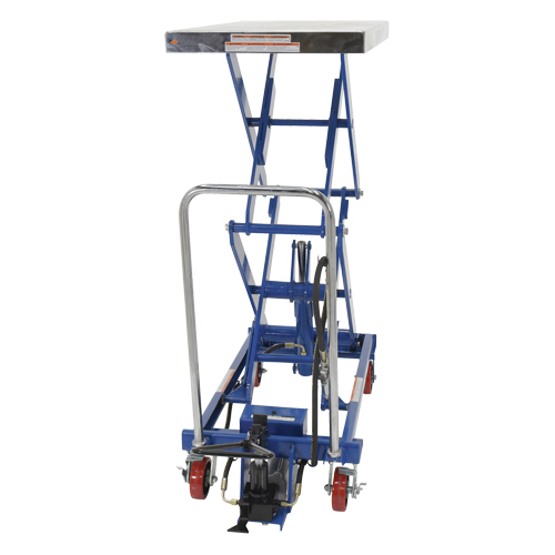 Pneumatic Hydraulic Scissor Lift Table, Steel, 35-1/2" L x 20" W, 800 lbs. Cap. Par Equipment