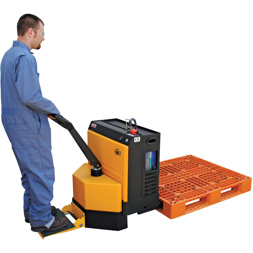 Fully Powered Electric Pallet Truck With  Stand-On Platform, 4500 lbs. Cap., 48" L x 30.25" W Par Equipment