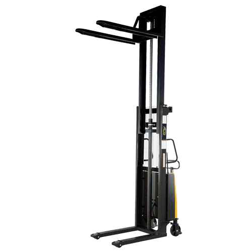 Gerbeur pour chariot &eacute;l&eacute;vateur, Fonctionnement &eacute;lectrique, Capacit&eacute; 2000 lb, Lev&eacute;e max 63" Par Equipment