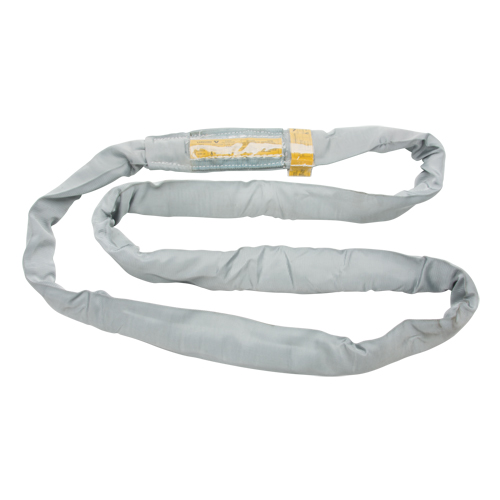 Polyester Round Sling, Grey, 8" W x 20' L, 32000 lbs. Vertical Load Par Equipment