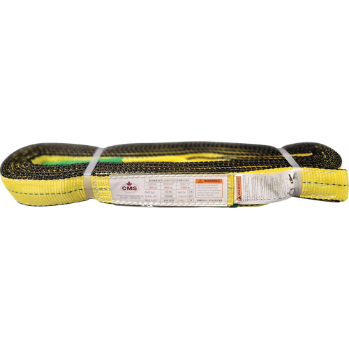 Polyester Web Sling, Double Ply, Twisted Eye, Type 4, 2" W x 20' L, 6400 lbs. Vertical Cap. Par Equipment