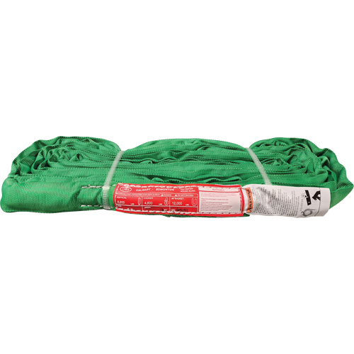 Polyester Round Sling, Green, 12' L, 6000 lbs. Vertical Load Par Equipment
