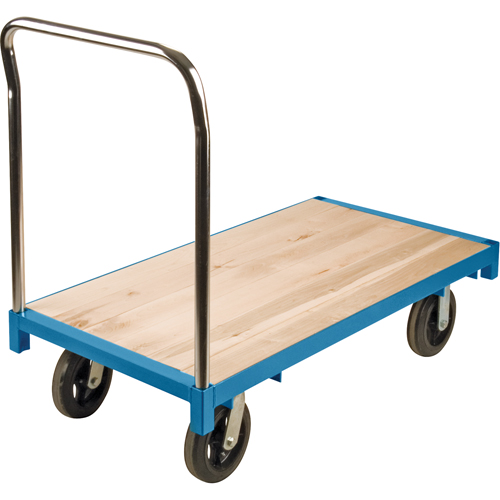 Heavy-Duty Platform Truck, 48" L x 24" W, 2000 lbs. Capacity, Rubber Casters Par Equipment