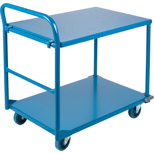 Shelf & Platform Truck, Steel, 24" W x 36" D x 40" H, 1300 lbs. Platform Capacity Par Equipment