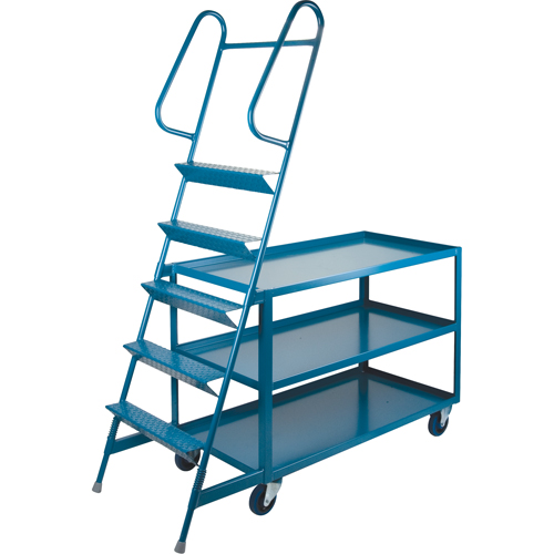 Chariots &agrave; cueillette, Acier, 24" la x 64" p, 3 tablettes, Capacit&eacute; 1200 lb Par Equipment