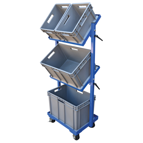 Chariot &agrave; cueillette, Acier, 30-11/16" la x 19-1/4" p, 3 tablettes, Capacit&eacute; 300 lb Par Equipment