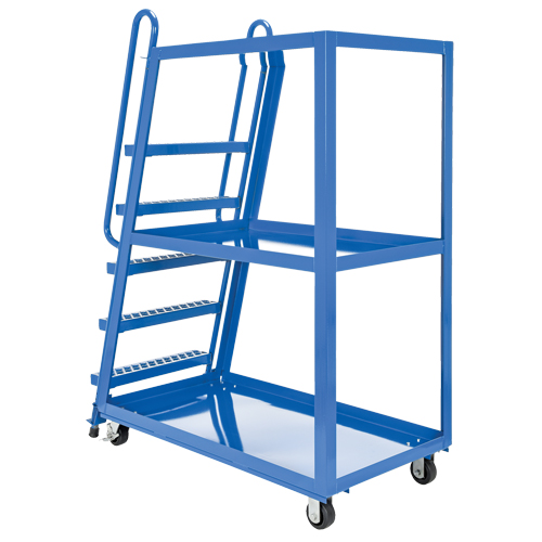 Chariot &agrave; cueillette, Acier, 27-7/8" la x 56-1/8" p, 3 tablettes, Capacit&eacute; 1000 lb Par Equipment