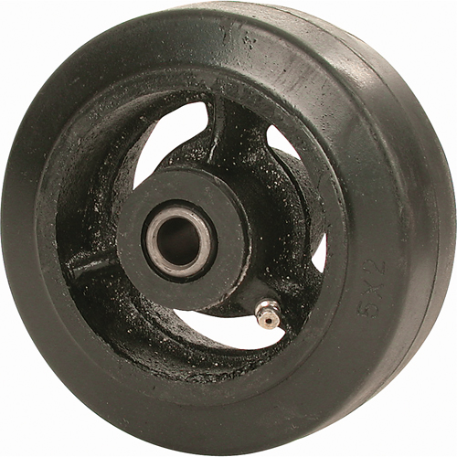 Mold-on Rubber Wheel, 6" (152 mm) Dia. x 2-1/2" (63.5 mm) W, 700 lbs. (317 kg.) Capacity Par Equipment