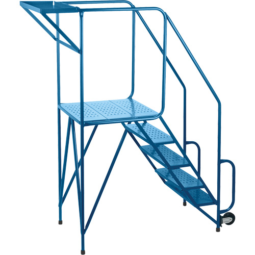 Mechanics/Maintenance Rolling Ladder, Steel, 5 Steps, 47" Platform Height Par Equipment
