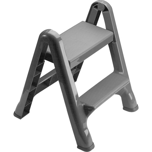 Folding Step Stool, 2 Steps, 19-1/2" x 20-1/2" x 22-3/4" High Par Equipment