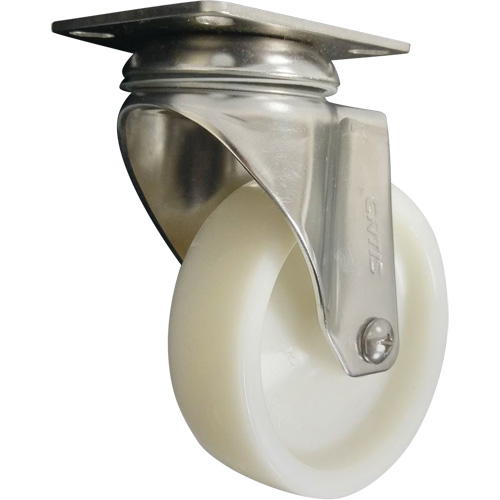 Caster, Swivel, 4" (101.6 mm), Nylon, 200 lbs. (91 kg.) Par Equipment