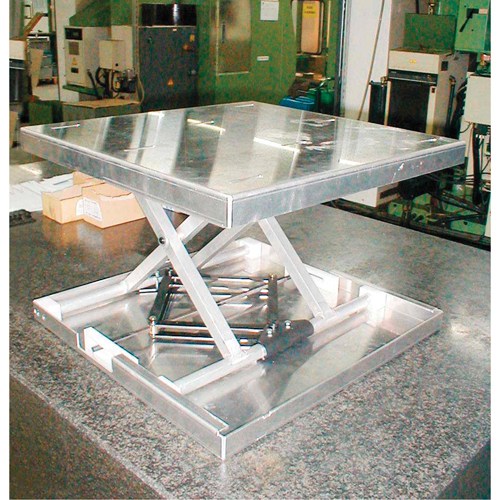 Dessus de table &eacute;l&eacute;vatrice &agrave; ciseaux Lift-Tool, 23" lo x 22" la, Aluminium, Capacit&eacute; 300 lb Par Equipment