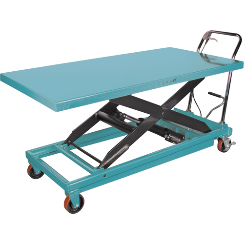 Heavy-Duty Hydraulic Scissor Lift Table, 63" L x 31-7/8" W, Steel, 1100 lbs. Capacity Par Equipment
