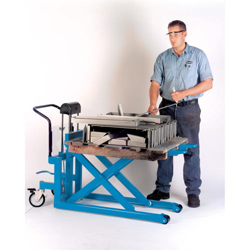 Hydraulic Skid Scissor Lift/Table, 42-1/2" L x 20-1/2" W, Steel, 1000 lbs. Capacity Par Equipment