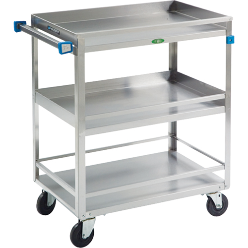Guard Rail Carts, 3 Tiers, 19" W x 34-3/4" H x 31" D, 500 lbs. Capacity Par Equipment