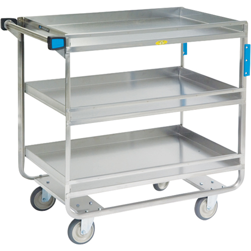 Guard Rail Carts, 3 Tiers, 23" W x 37-1/4" H x 38-5/8" D, 700 lbs. Capacity Par Equipment