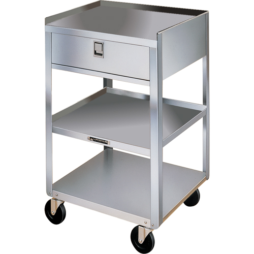 Stainless Steel Equipment Stands, 300 lbs. Capacity, Stainless Steel, 16-3/4" x W, 30-1/8" x H, 18-3/4" D, 1 Drawers Par Equipment