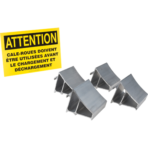 Aluminum Wheel Chock Kit, 7" W x 6" D x 6" H Par Equipment