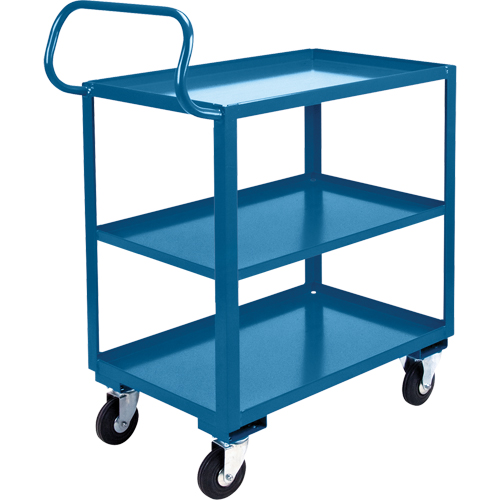 Ergonomic Shelf Truck, 800 lbs. Capacity, Steel, 26" W x 37" H x 38" D, Lip Up Par Equipment