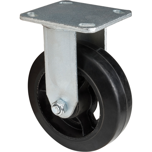 Mold-on Caster, Rigid, 6" (152.4 mm), Rubber, 550 lbs. (249 kg.) Par Equipment