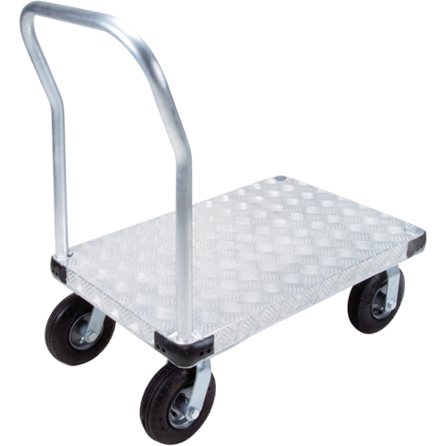 Aluminum Platform Truck, 24" W x 36" L, 1400 lbs. Cap., Pneumatic Wheels Par Equipment