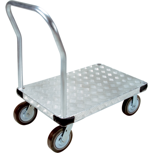 Chariots &agrave; plateforme en aluminium, 24" la x 48" lo, 4000 lb cap, Roues Polyur&eacute;thane Par Equipment