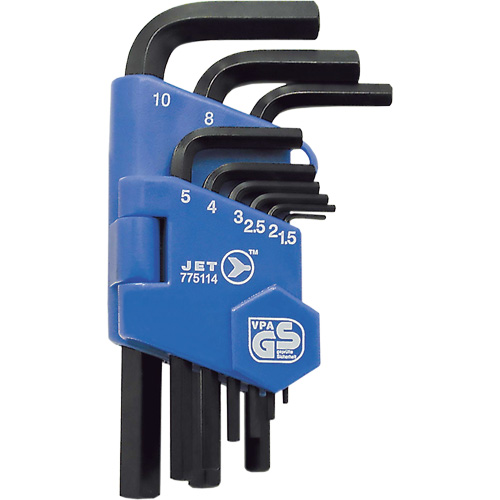 JHK-9M Short Arm Hex Key Set, 9 Pcs., Metric Par Equipment