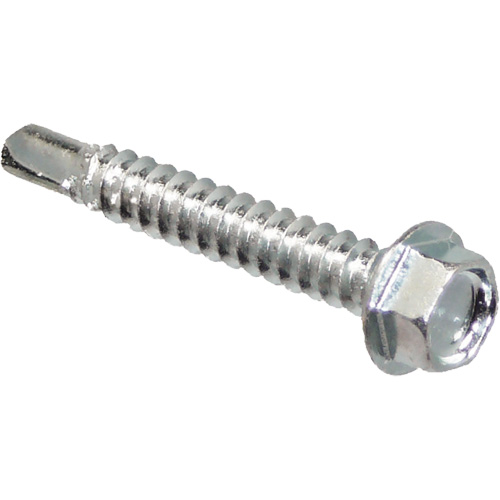 Self Drill Hex Washer, 1" x 10" L, Zinc Plated Par Equipment