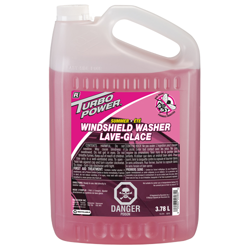 Turbo Power&reg; Summer Bug Wash Windshield Washer Fluid, Jug, 3.78 L Par Equipment