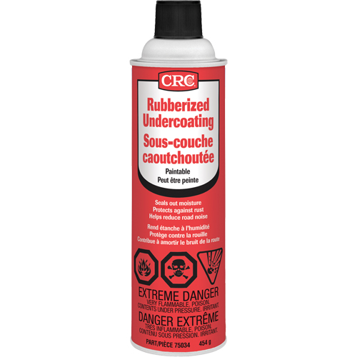 Rubberized Spray Undercoating, 16 oz./454 g/473 ml, Aerosol Can, Black Par Equipment