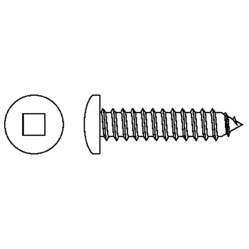 Tapping Pan Head Screws, #10 x 1-1/2" L, Zinc Plated Par Equipment