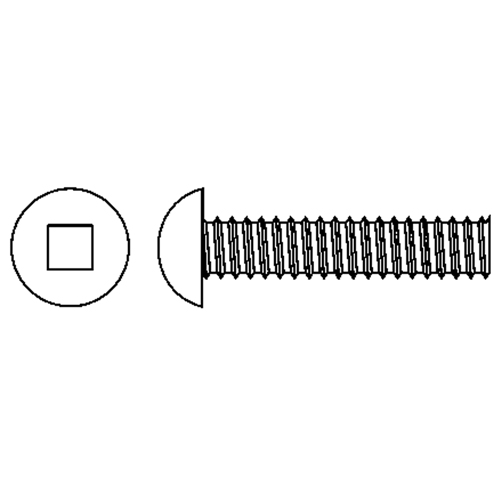 Vis m&eacute;caniques &agrave; t&ecirc;te ronde, #6-32 x 3" lo, Zingu&eacute; Par Equipment
