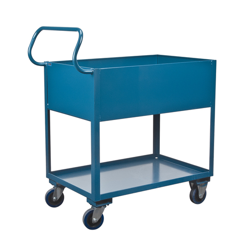 Deep Lipped Service Cart, 2 Tiers, 24" W x 47" H x 36" D, 1200 lbs. Capacity Par Equipment