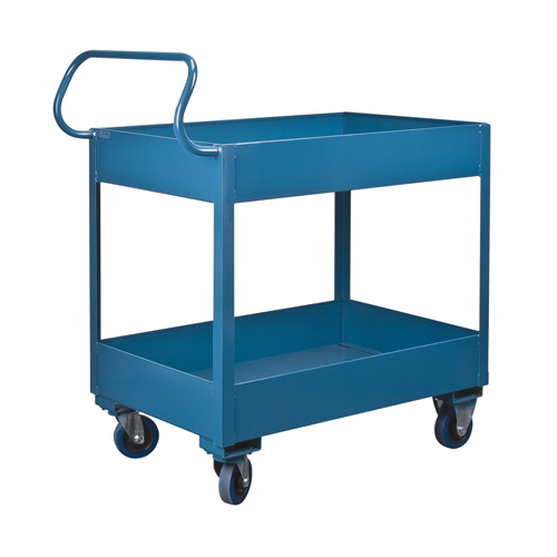 Chariots de service &agrave; bordure profonde, 2 Tiers, 24" la x 47" h x 36" p, Capacit&eacute; 1200 lb Par Equipment