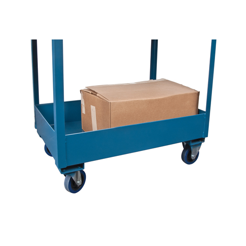 Chariots de service &agrave; bordure profonde, 2 Tiers, 24" la x 47" h x 36" p, Capacit&eacute; 1200 lb Par Equipment