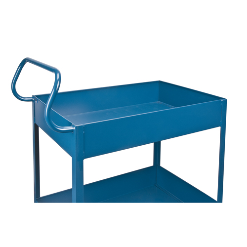 Chariots de service &agrave; bordure profonde, 2 Tiers, 24" la x 47" h x 36" p, Capacit&eacute; 1200 lb Par Equipment