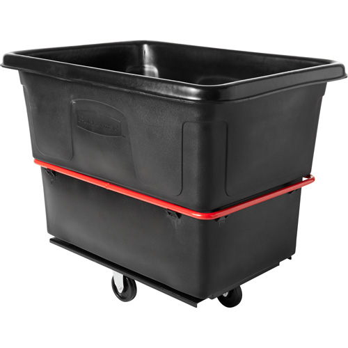 Heavy-Duty Utility Cube Truck, Black Recycled Plastic, 48-1/4" L x 34-1/8" W x 37-7/8" H, 20 cu. ft. Volume, 1200 lbs. Capacity Par Equipment