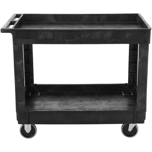 Flat Handle Utility Cart, 2 Tiers, 40" x 32-1/4" x 24", 500 lbs. Capacity Par Equipment