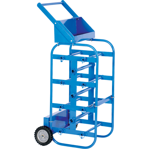 Chariot portatif pour mat&eacute;riaux bobin&eacute;s, Acier, 11 Montants, 19-1/2" la x 43-1/4" h x 17-1/2" p, Capacit&eacute; de 150 lb Par Equipment