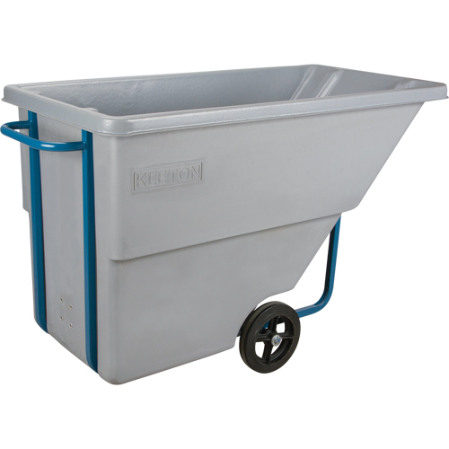 Chariot basculeur en acier, Poly&eacute;thyl&egrave;ne, 0,625 vg³, Capacit&eacute; de charge de 850 lb Par Equipment