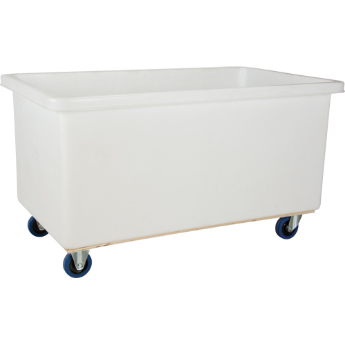 Straight Wall Box Truck, White Polyethylene, 57" L x 34" W x 33" H, 22 cu. ft. Volume, 600 lbs. Capacity Par Equipment