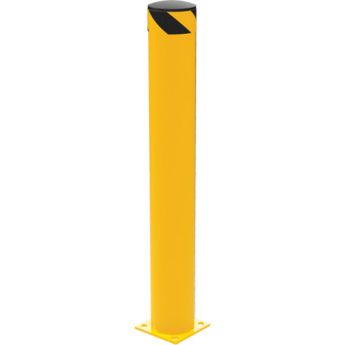Butoir de s&eacute;curit&eacute;, Acier, 48" h x 6,5" la, Jaune Par Equipment
