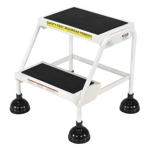 &eacute;chelles Stop-Step, 2 marches, Largeur de la marche 16", Hauteur de la plateforme 18-9/16", Acier Par Equipment