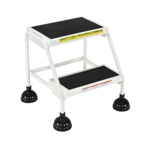&eacute;chelles Stop-Step, 2 marches, Largeur de la marche 16", Hauteur de la plateforme 18-9/16", Acier Par Equipment