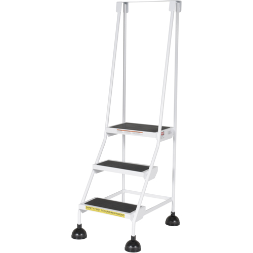 &eacute;chelles Stop-Step, 3 marches, Largeur de la marche 16", Hauteur de la plateforme 28-11/16", Acier Par Equipment